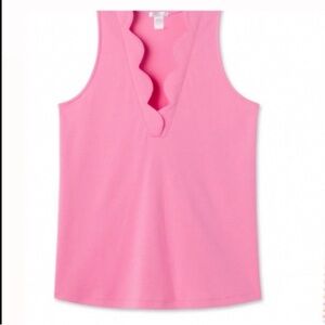Pink Scalloped Edge Sleep Tank